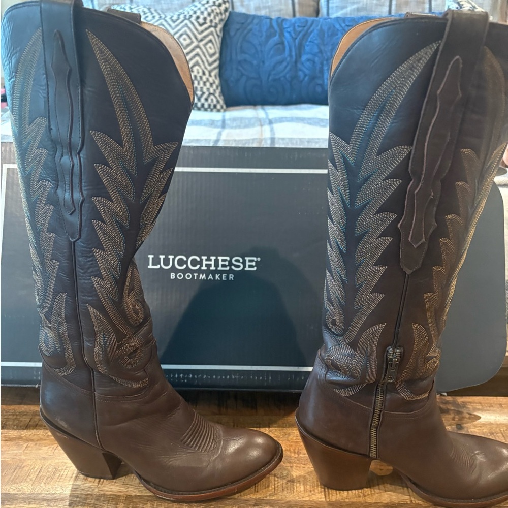 Lucchese Brown Heeled Boots